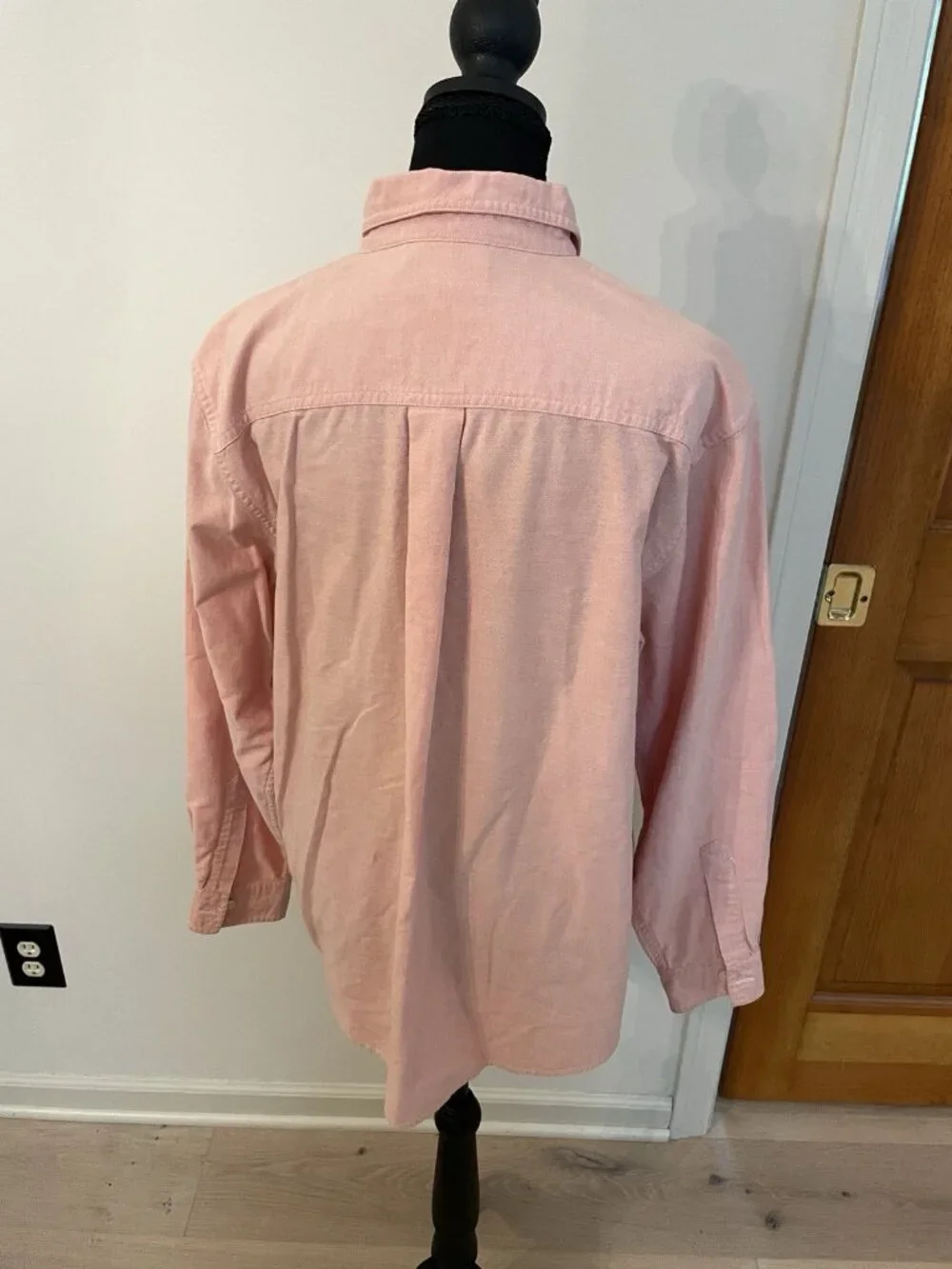 L.L. Bean Cotton Button Down Shirt Coral Oxford Office Coastal Classic Preppy, M